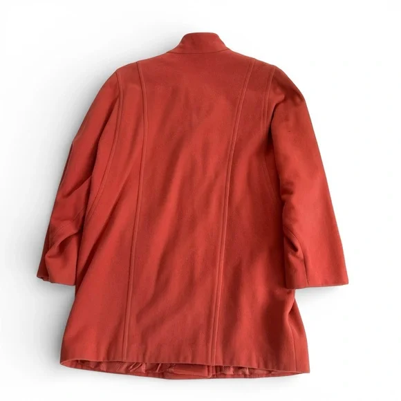 Maldone Chic Women's Wool Vintage Blend Coral Coat - 12 - Picture 2 of 11